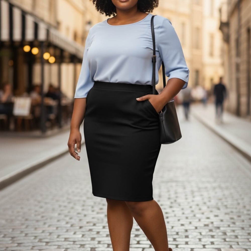 Banana Republic Charcoal Black Pencil Skirt - Sleek Office Staple Size 14